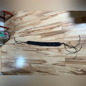 1990s banana republic leather boho‎ weaved belt